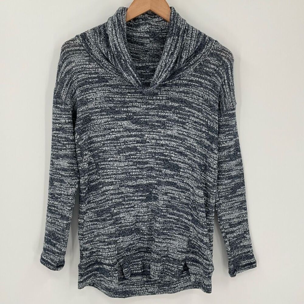 Aerie Marled Cowl Neck Sweater‎ Long Sleeve Lightweight Soft Blue Women XS